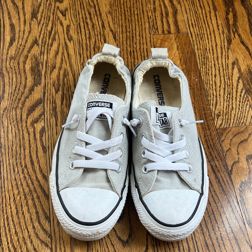 Converse Light Gray Slip-On Sneakers